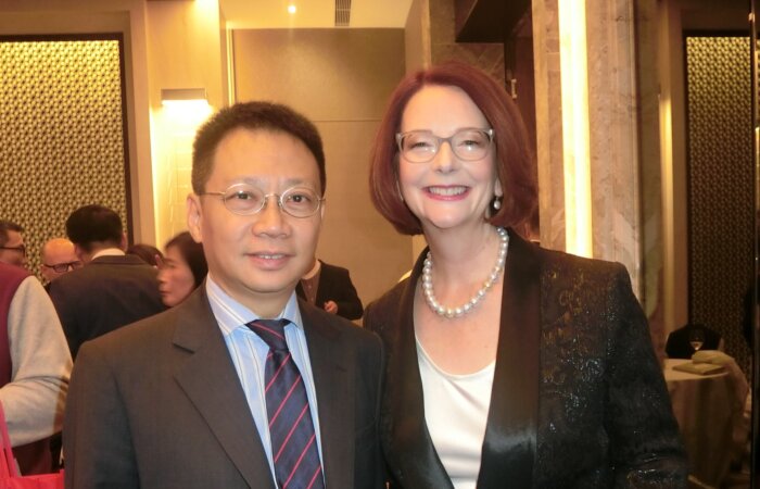 林健忠博士與澳洲第27任總理 Julia Gillard 於亞洲協會晚宴前會面