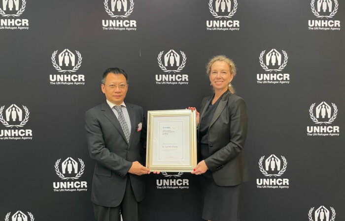 On 14 June 2022, Dr. Lam Received The Certificate Of Appreciation In UNHCR Headquarter Geneva.